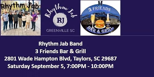 Rhythm Jab Band - 3 Friends Bar & Grill Taylors