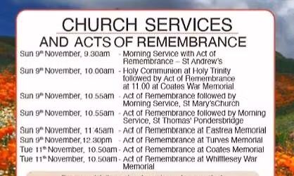 Turves Remembrance Day Service