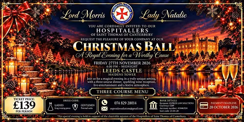 Christmas Charity Ball at Leeds Castle 2026