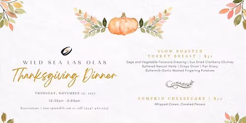 Wild Sea Thanksgiving Dinner