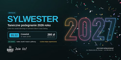 Sylwester 2026 w West Coast Swing Dance Studio