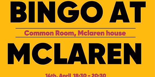 Music bingo night -LSBU resident only