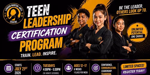 Teen Leadership Certification Program - 1st of 6 sessions