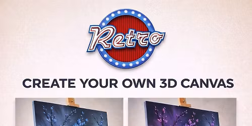 3D Canvas paint experience - Cherry Blossoms 