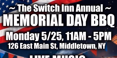 Memorial Day BBQ Featuring Sean Von Clauss @ The Switch Inn