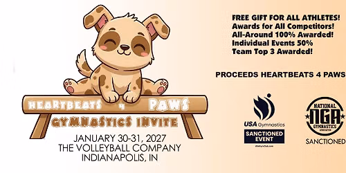 Heartbeats 4 Paws Gymnastics Invite