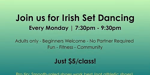 Irish Set Dance Lessons For Beginners (July)