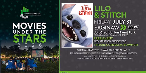 Movies Under The Stars Saginaw: Lilo & Stitch 