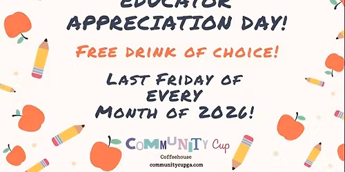 \ud83c\udd93 Drink of Choice for ALL Educators. All Day Long!