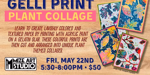 Gelli Print Plant Collage