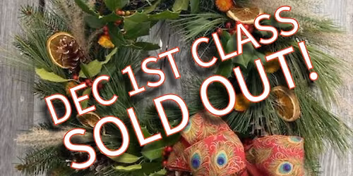 SOLD OUT!!  Holiday Wreath Workshop @ Big Rail Brewing