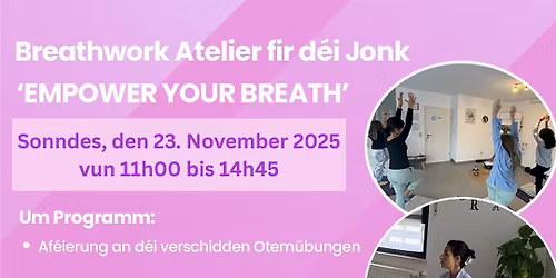 Breathwork Atelier fir d\u00e9i Jonk 'Empower your breath'