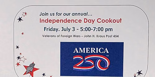 Annual July 3rd Family Cookout and Band