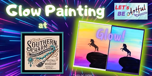 Glow Canvas Painting- Silhouette by the Sunset