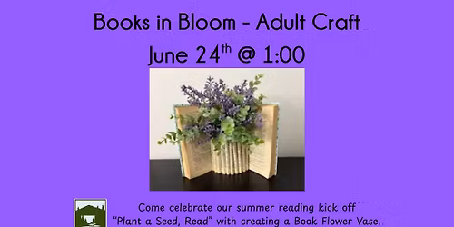 Books in Bloom Flower Vase - Adult Craft