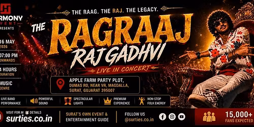 Raagraj Raj Gadhvi Live Concert Poster Unveiled Ahead of Surat Event
