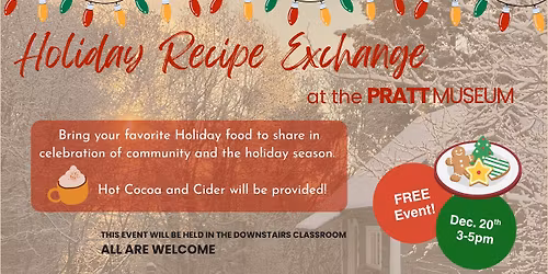 Holiday Recipe Exchange at the PRATT