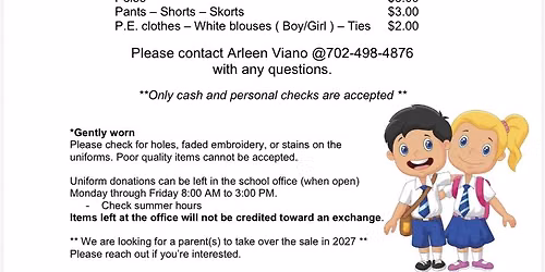 2026 Used uniform exchange\/sale