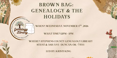 Brown Bag: Genealogy & the Holidays
