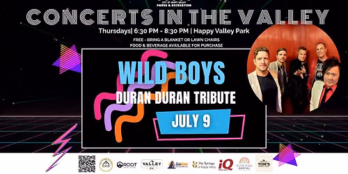 Wild Boys (Duran Duran Tribute)-Concerts in the Valley 