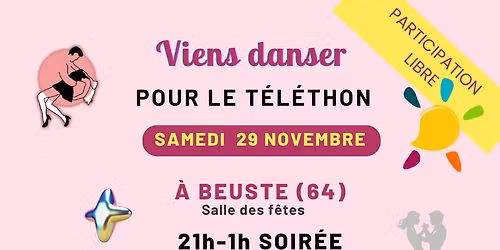 BACHATA, WCS, ROCK, SALSA pour le TÉLÉTHON à BEUSTE (64)
