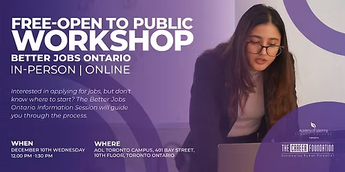 Better Jobs Ontario Workhop