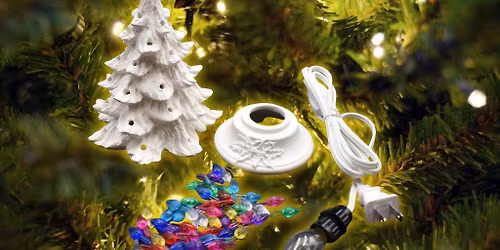 Vintage Style Ceramic 7\u201d Christmas Tree Glazing