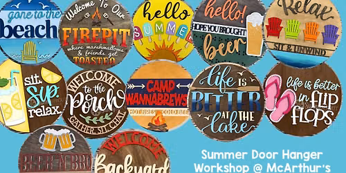 Summer Door Hanger Workshop at McArthur's Brew House