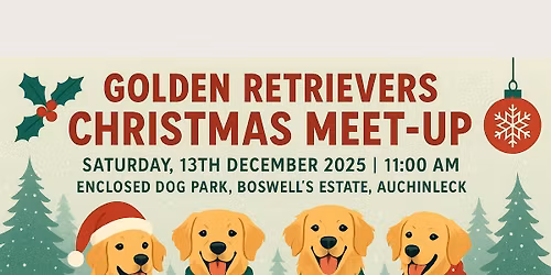 Golden Retrievers Christmas Meeting
