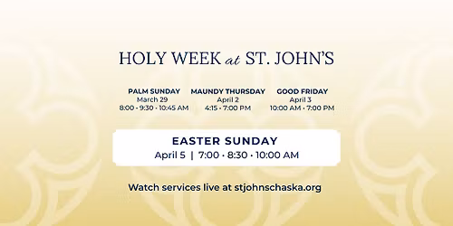 Holy Week Worship at St. John's