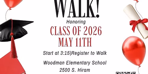 Graduation Walk for former Woodman Students
