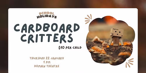 Cardboard Critters @ 1 pm