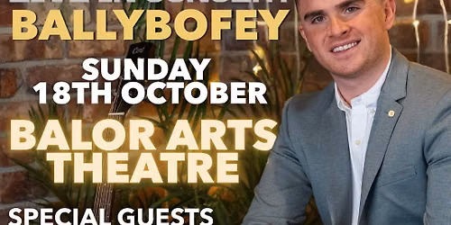 David James & Band Live In Concert in the Balor Arts Theatre, Ballybofey | Sunday 18th October