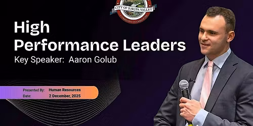 High-Performance Leadership Luncheon with key speaker Aaron Golub.