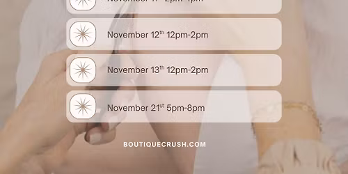 Permanent Jewelry Pop-Up at Boutique Crush! \ud83e\ude77\u2665\ufe0f\ud83d\udd17\u2728