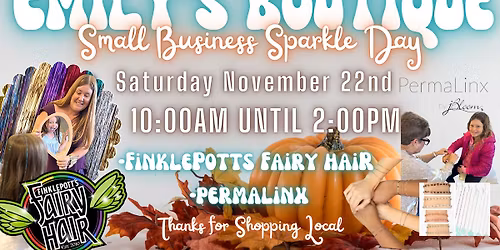 Small Business SPARKLE DAY- NOVEMBER!