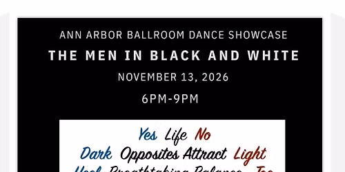 Black and White Ann Arbor Ballroom Dance Showcase