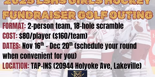 2025 Lakeville South Girls Hockey Fundraiser Golf Outing