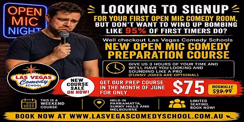 Open Mic Comedy Prep Course Las Vegas  Comedy School Surry Hills