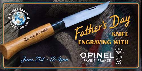 Fathers Day Knife Engraving with Opinel