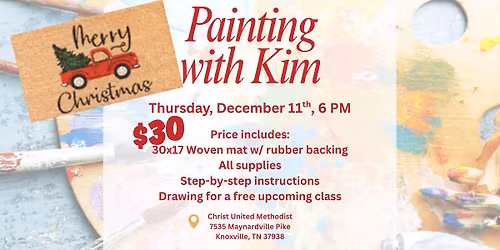 Christmas Door Mat Painting with Kim