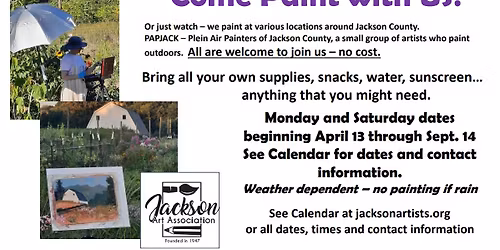 Plein Air Painters of Jackson County Paint Out