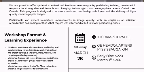 2026 Mammography Positioning Workshop