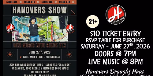 Hanovers Live Music Show with Suede ATX