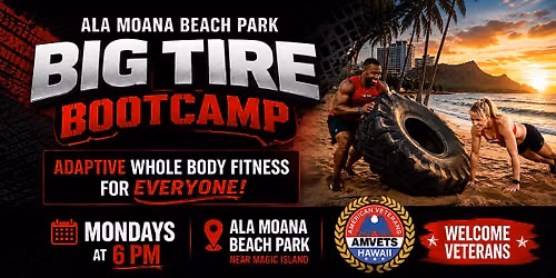 Big Tire Bootcamp in the Park \u2013 Ala Moana Beach Park