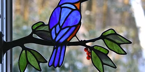 Spiral Arts Studio BlueBird Branch Beginner Stained Glass  Art Class