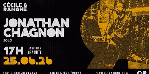 CHANSONNIER - JONATHAN CHAGNON 