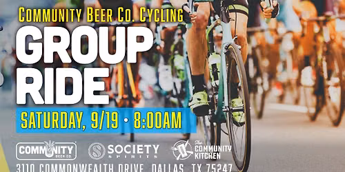Community Beer Cycling Group Ride - Sat 9\/19
