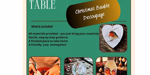 The Cosy Craft Table-Decoupage Workshop