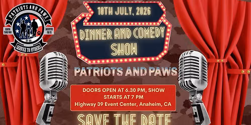 Patriots and Paws Comedy Night\/Dinner Fundraiser